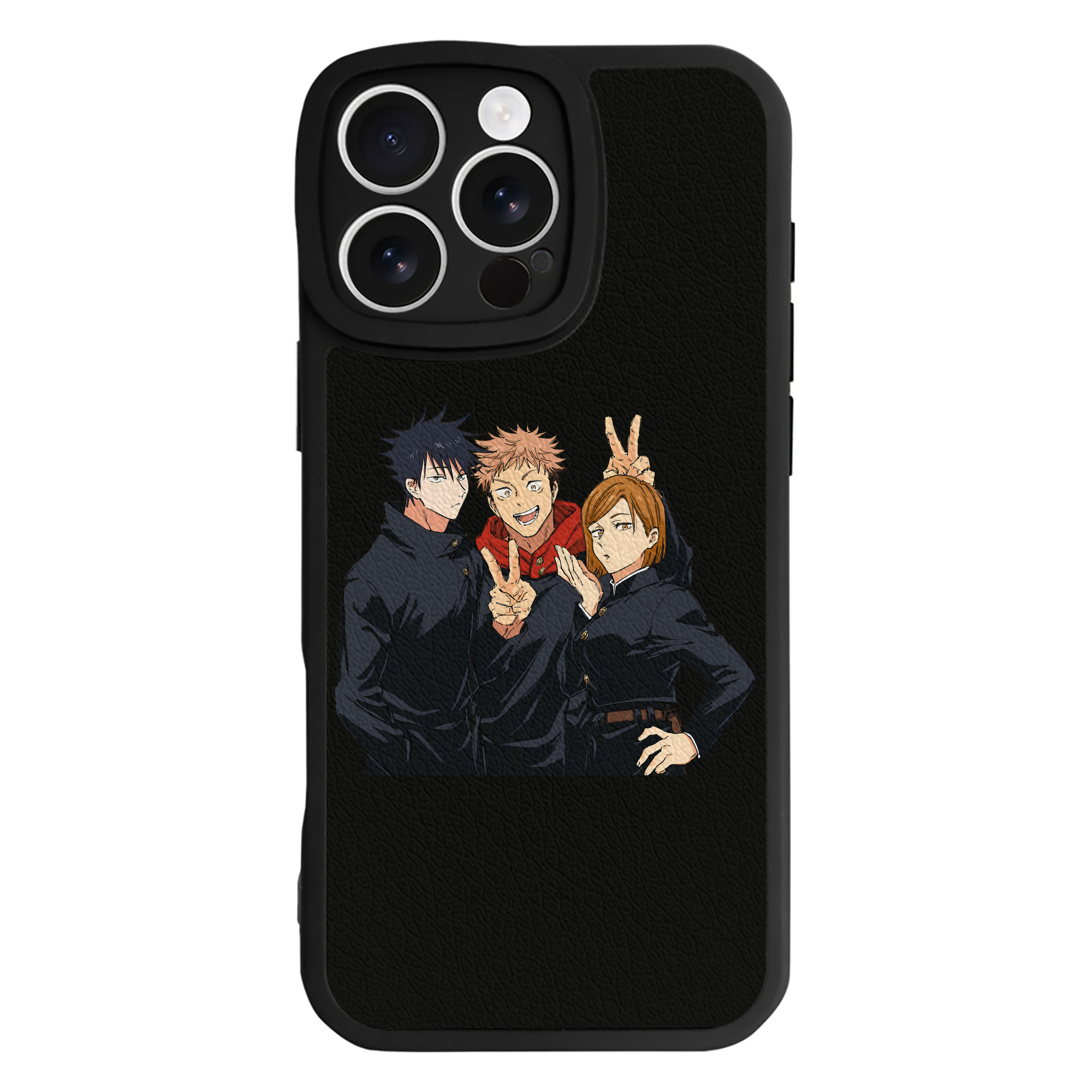 （画像用） 呪術廻戦 Jujutsu Kaisen 【iPhone 16シリーズ対応】シリコンスマホケース（レザー調） 材質：シリコン